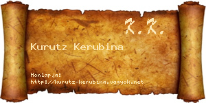 Kurutz Kerubina névjegykártya